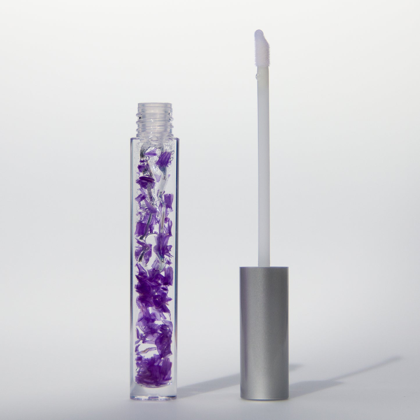 Clear, Everyday Lip Oil | Non-Greasy, Vegan Formula | With Flower Petals, 24K Gold Flakes