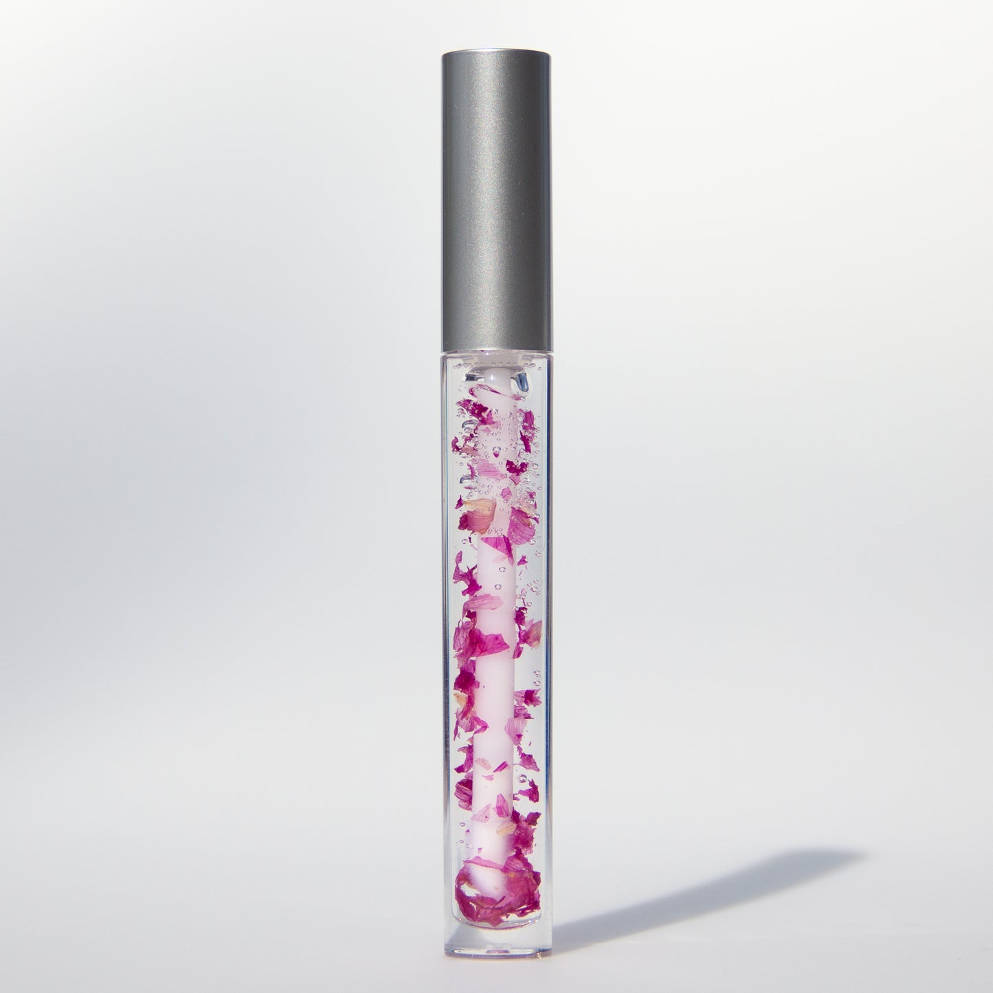 Rosalie Lip Gloss | Clear Vegan Gloss | Real Rose Petals