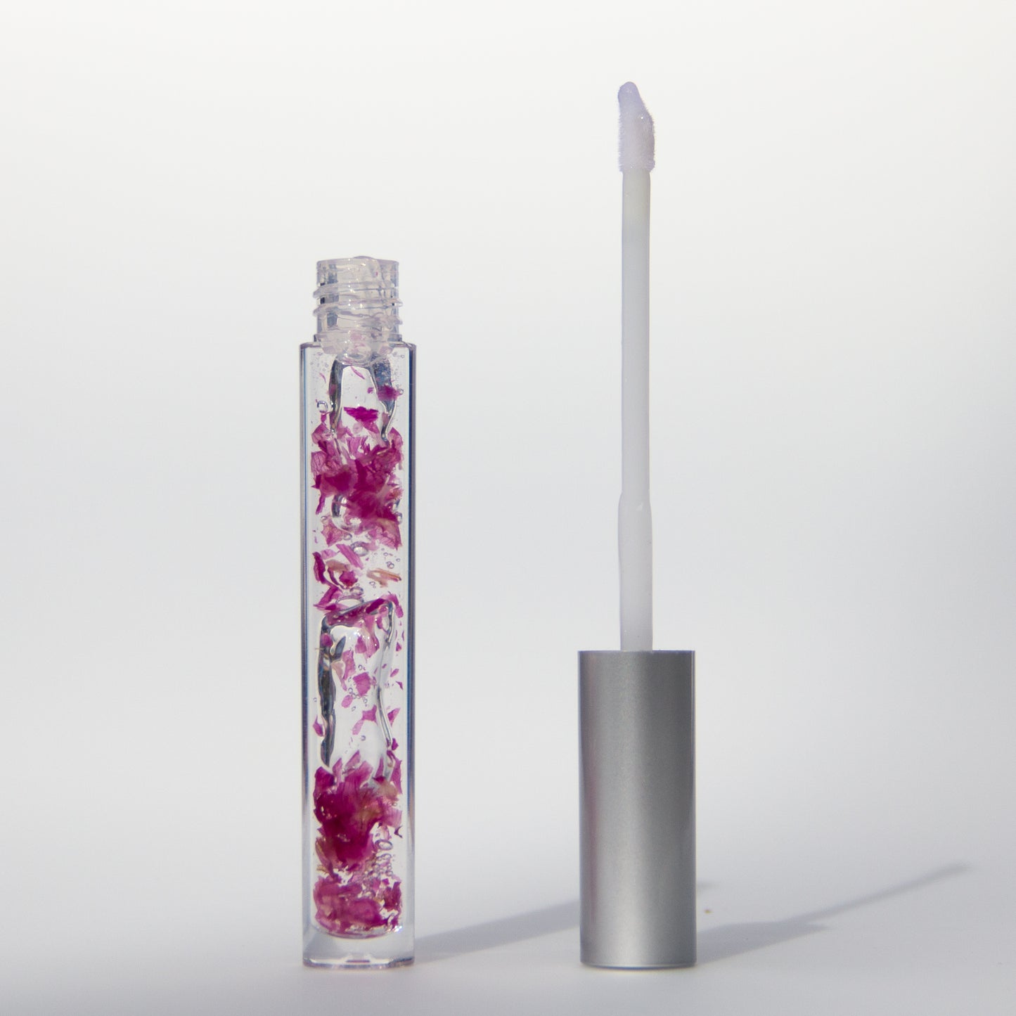 Rosalie Lip Gloss | Clear Vegan Gloss | Real Rose Petals